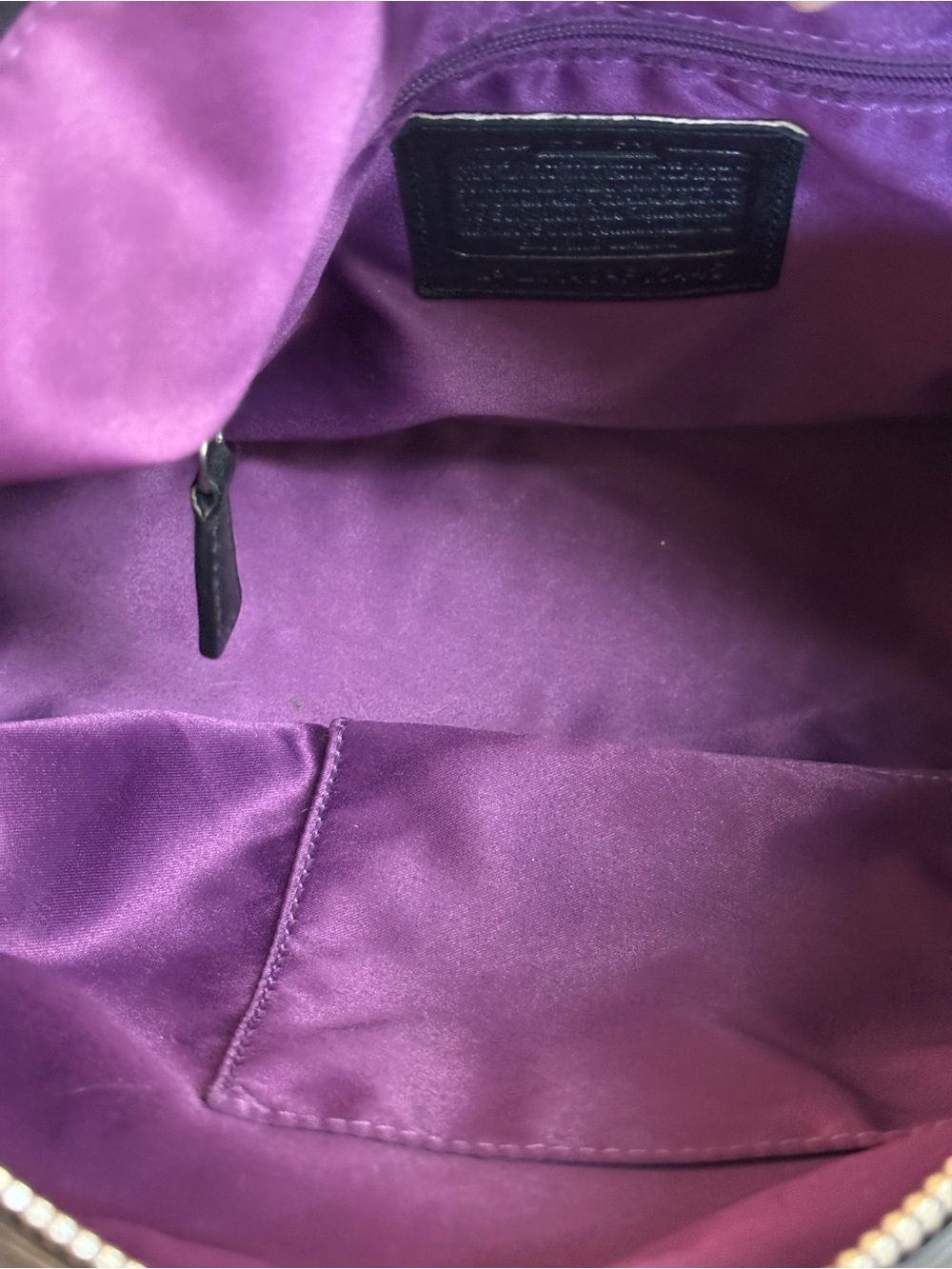 🖤💜 COACH ASHLEY BLACK LEATHER SATCHEL🖤💜 - Picture 11 of 12